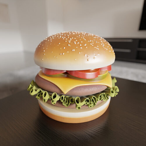 hamburger 3D print model