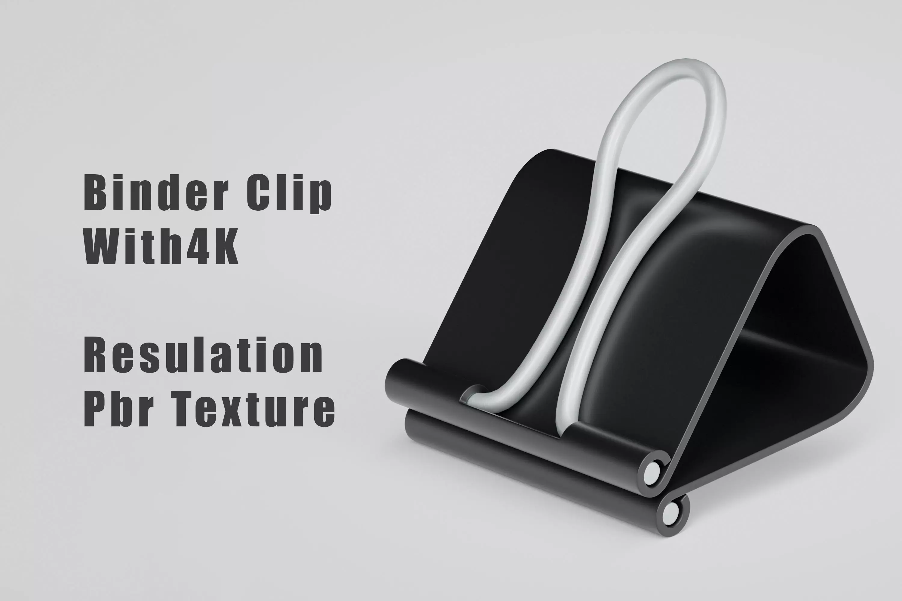 Binder Clip 3d Model Low-poly 3D model_0