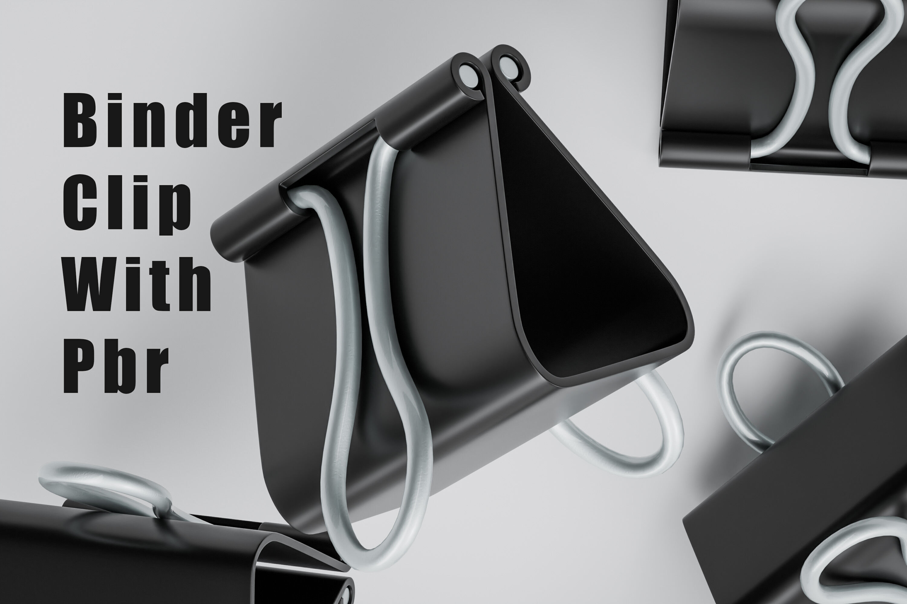 Binder Clip 3d Model Low-poly 3D model_1