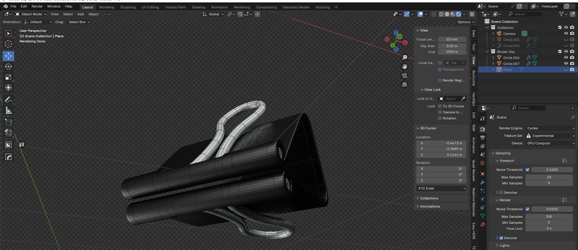 Binder Clip 3d Model Low-poly 3D model_6