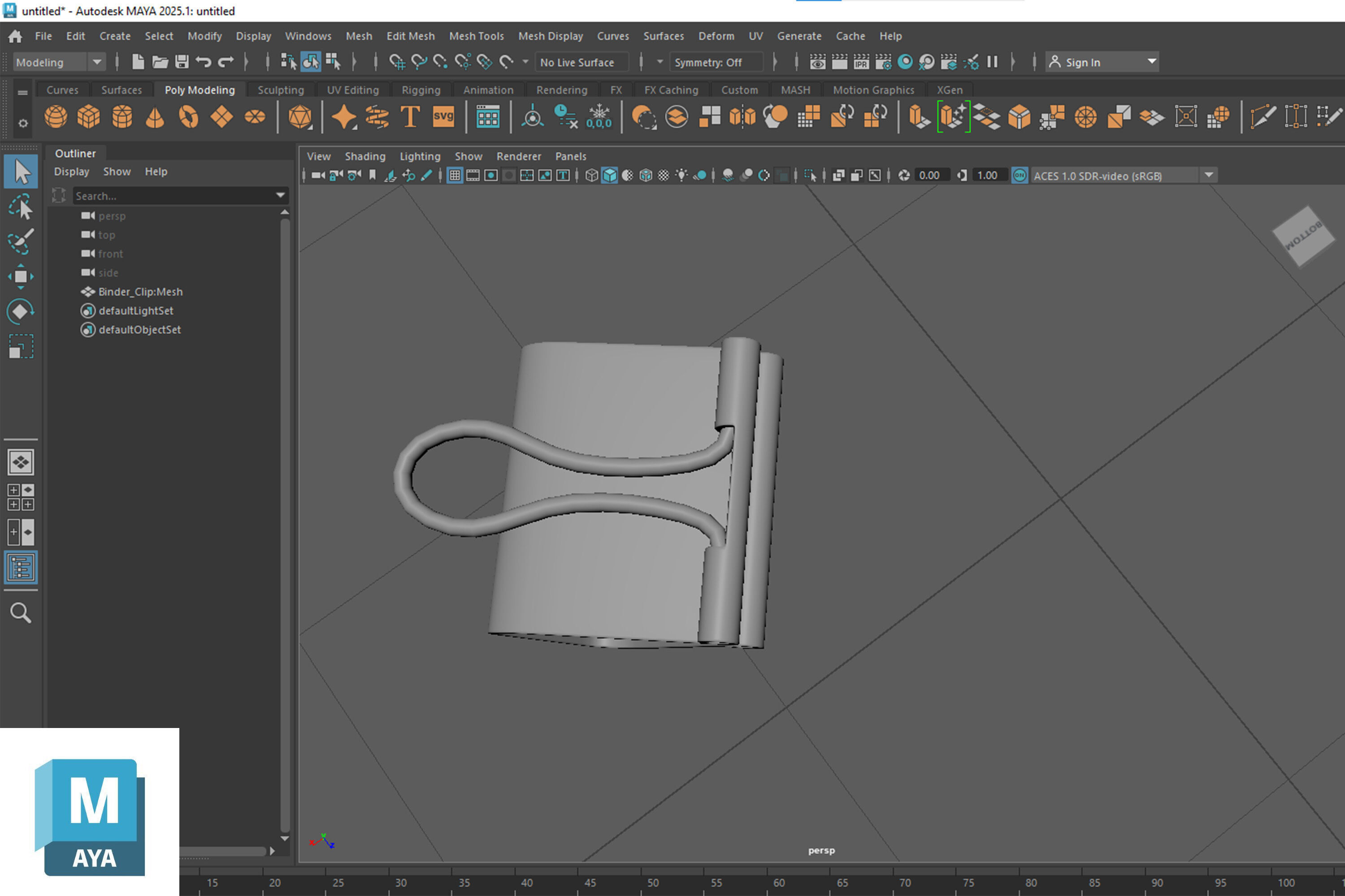 Binder Clip 3d Model Low-poly 3D model_13
