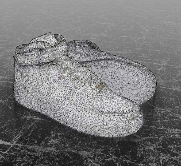 NIKE AIR FORCE 1 MID WHITE 3D SHOES Low-poly 3D model_13