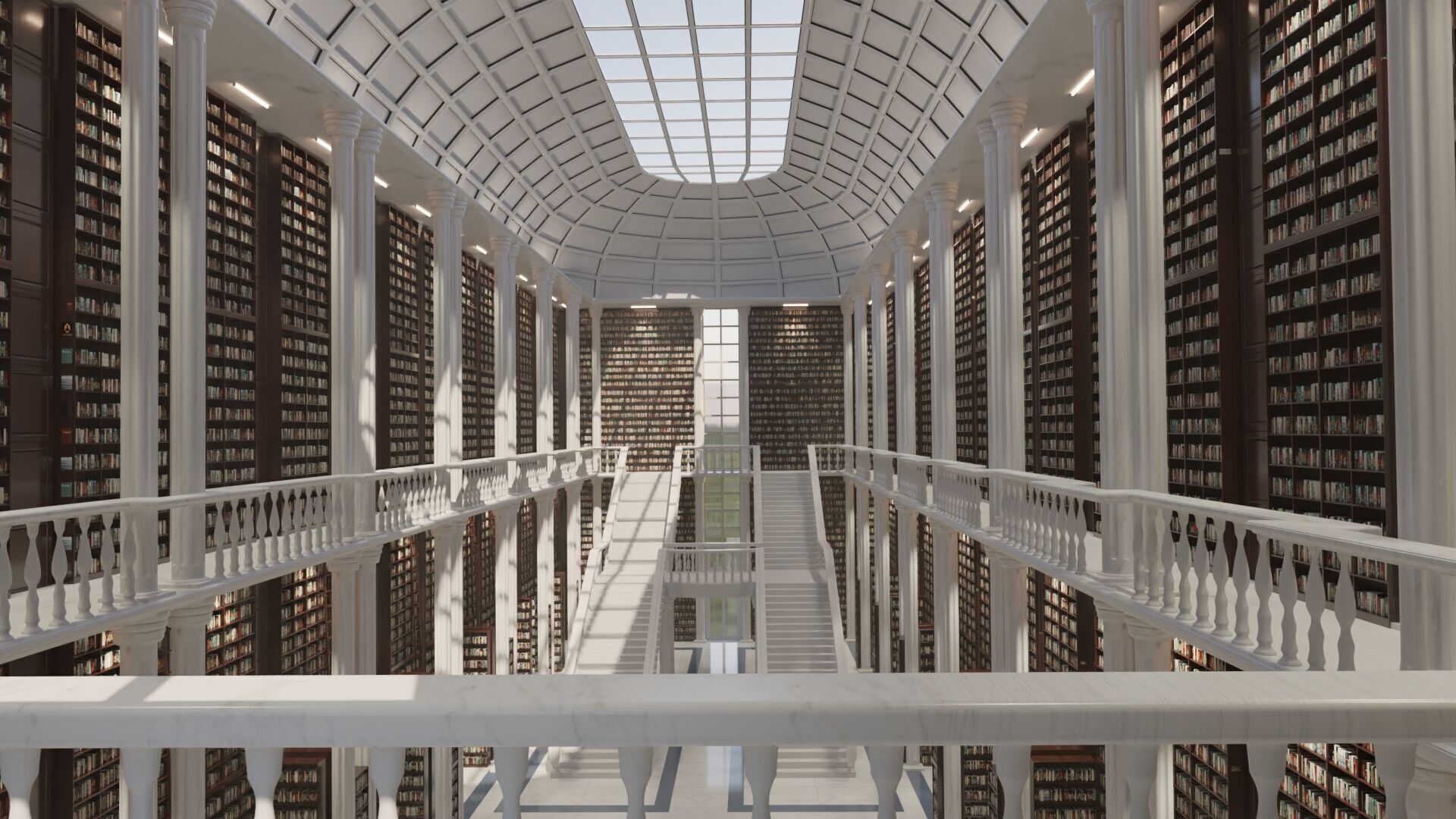 Grand European Library 3D model_8