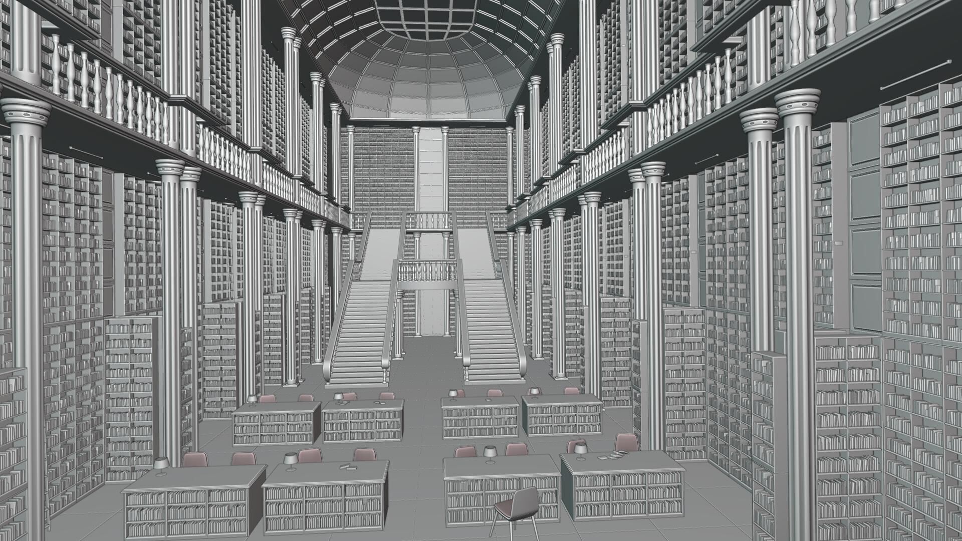 Grand European Library 3D model_14