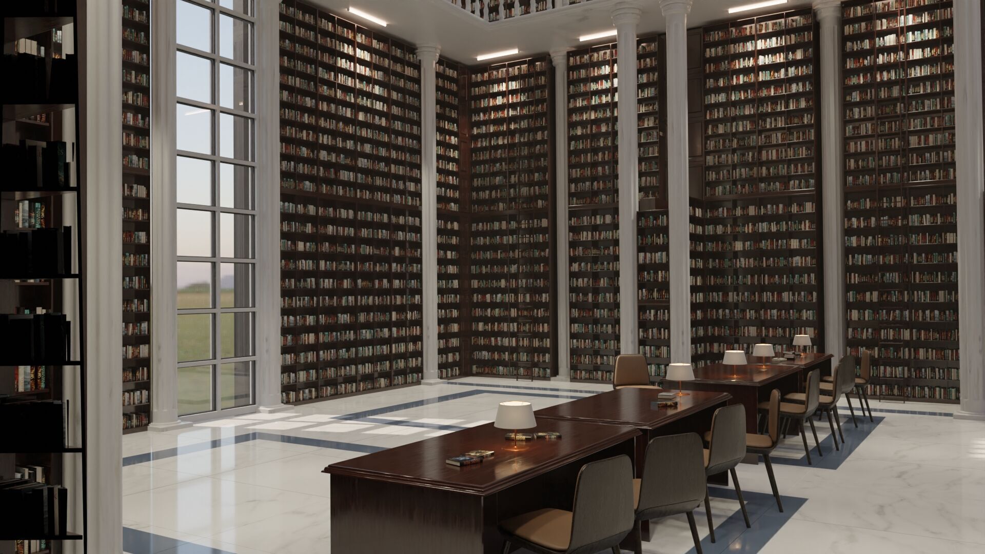 Grand European Library 3D model_3