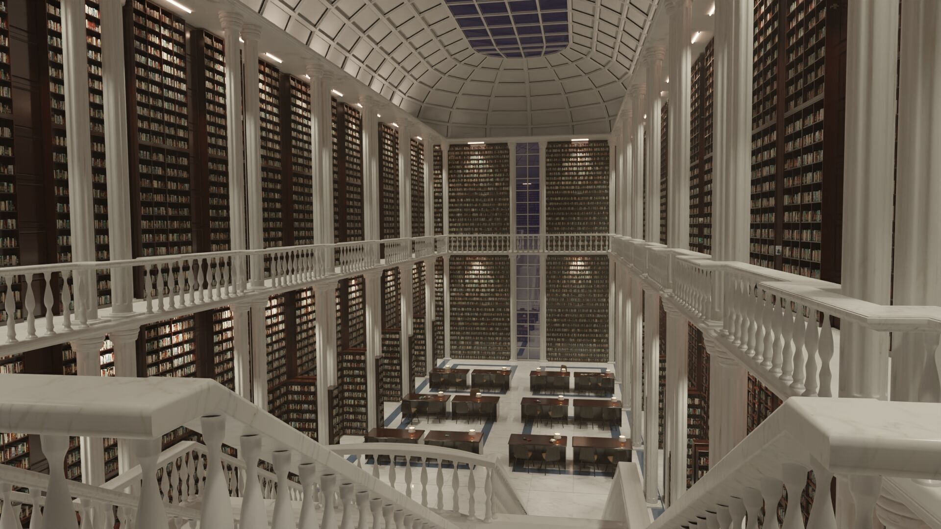 Grand European Library 3D model_10