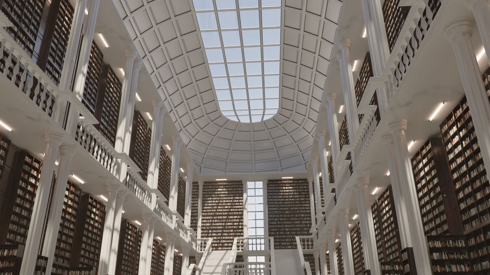 Grand European Library 3D model_7