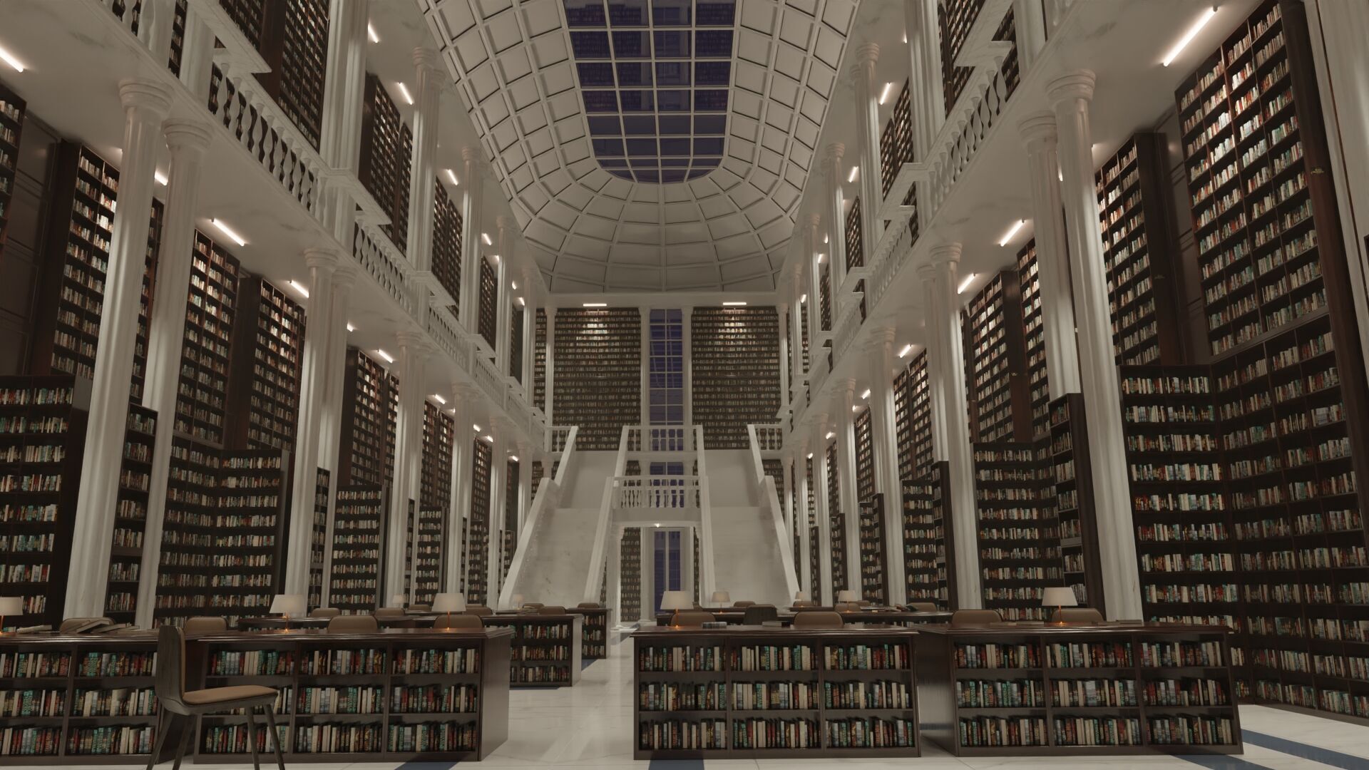 Grand European Library 3D model_11