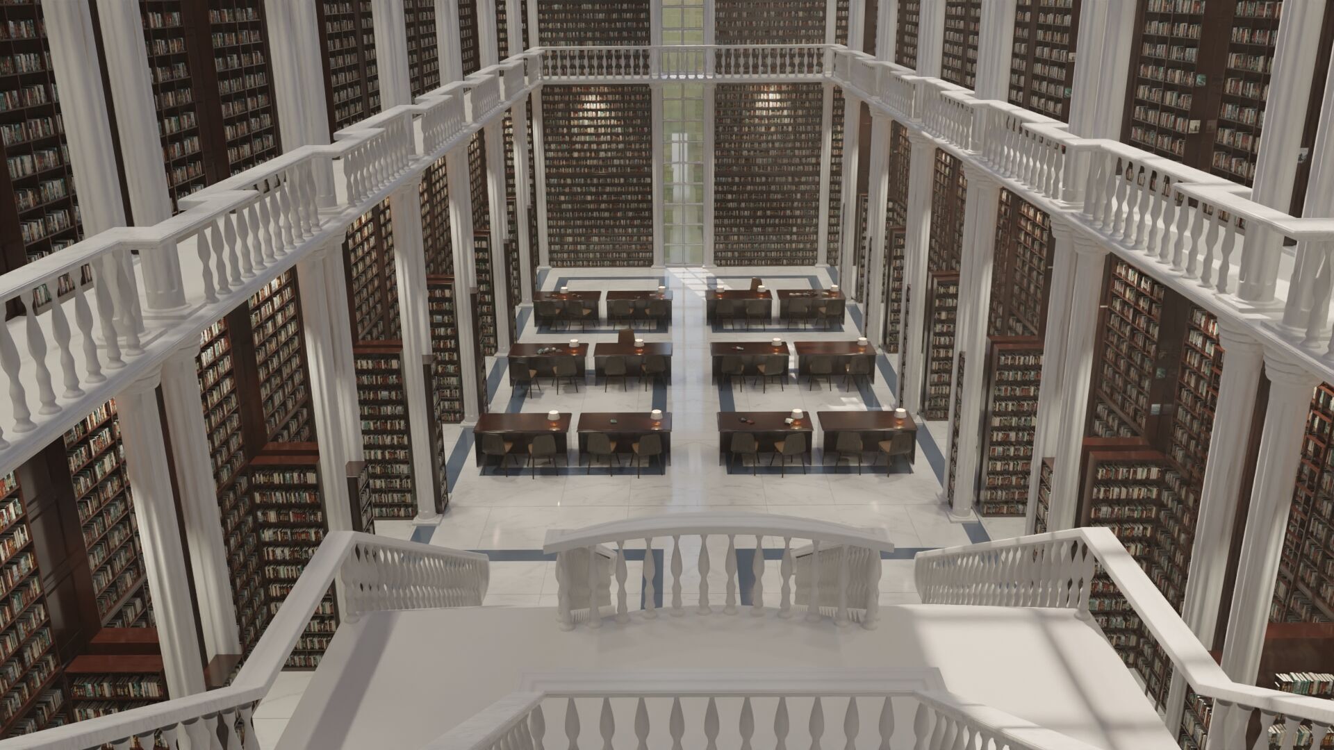 Grand European Library 3D model_6