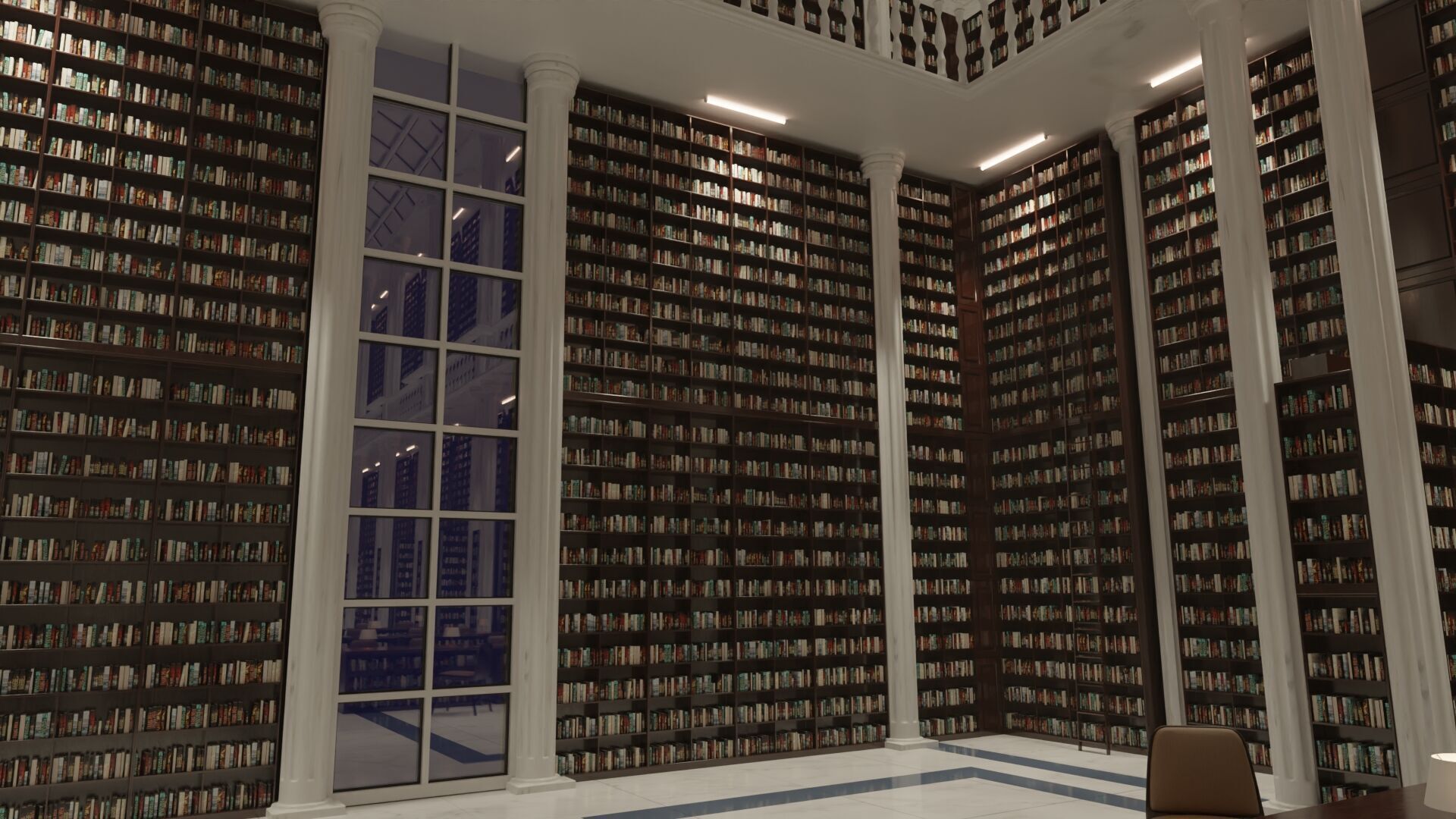 Grand European Library 3D model_12