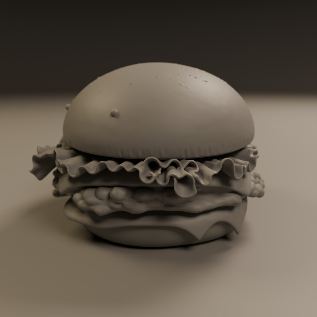 hamburger 3D print model_11
