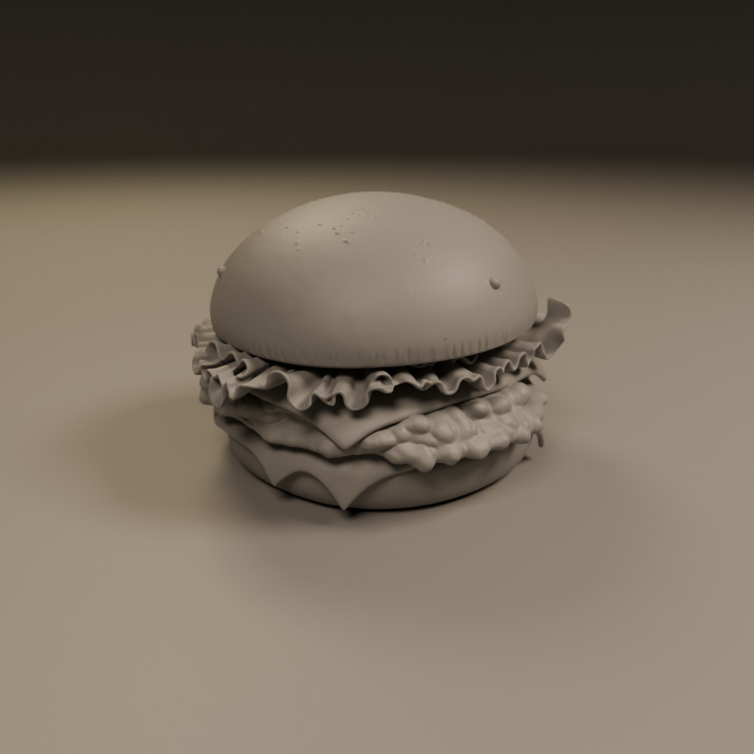 hamburger 3D print model_15
