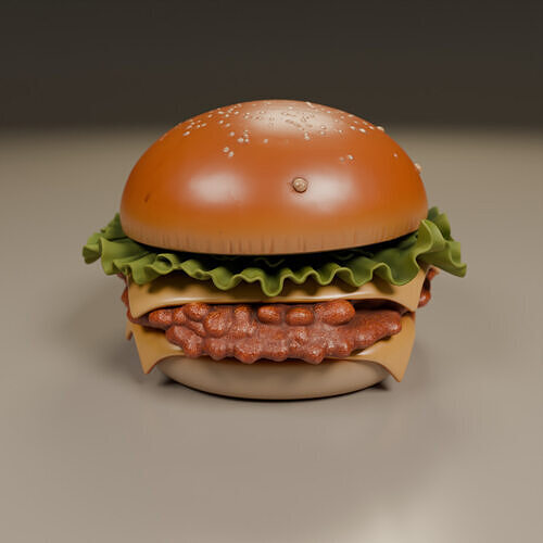 hamburger 3D print model 2