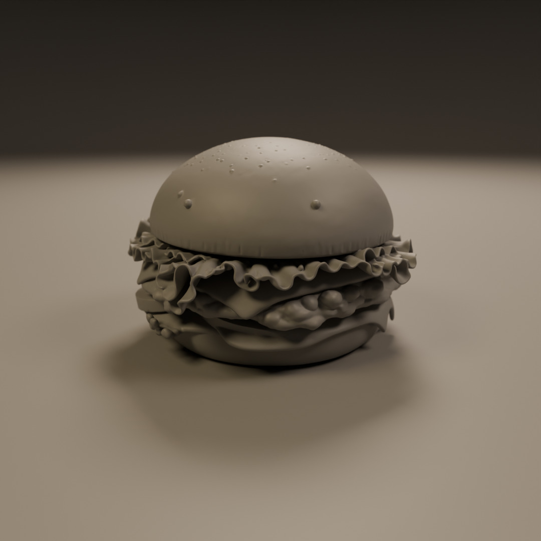 hamburger 3D print model_14