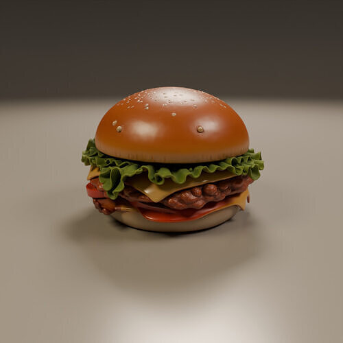 hamburger 3D print model 7