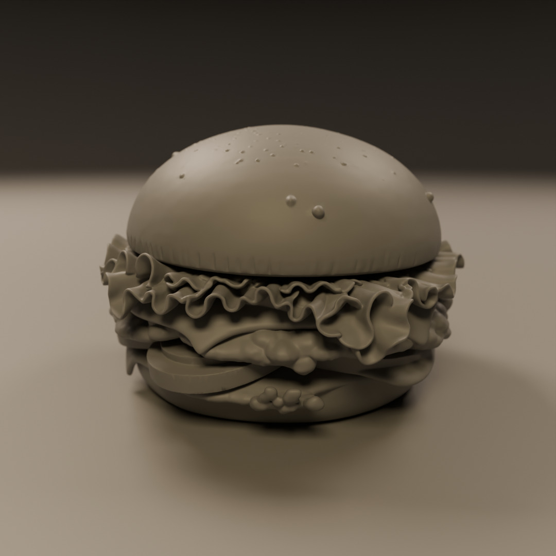 hamburger 3D print model_10