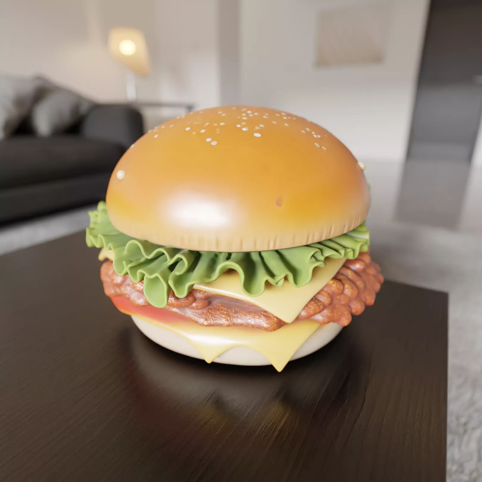 hamburger 3D print model_0