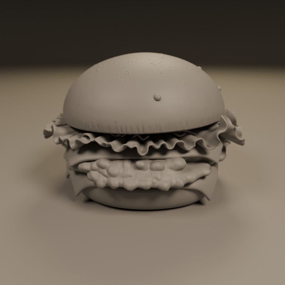 hamburger 3D print model_9