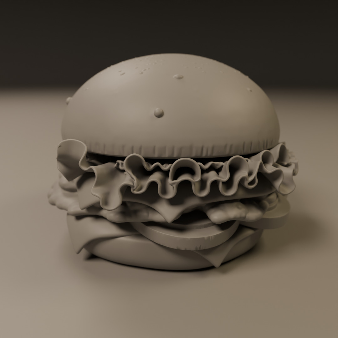 hamburger 3D print model_16