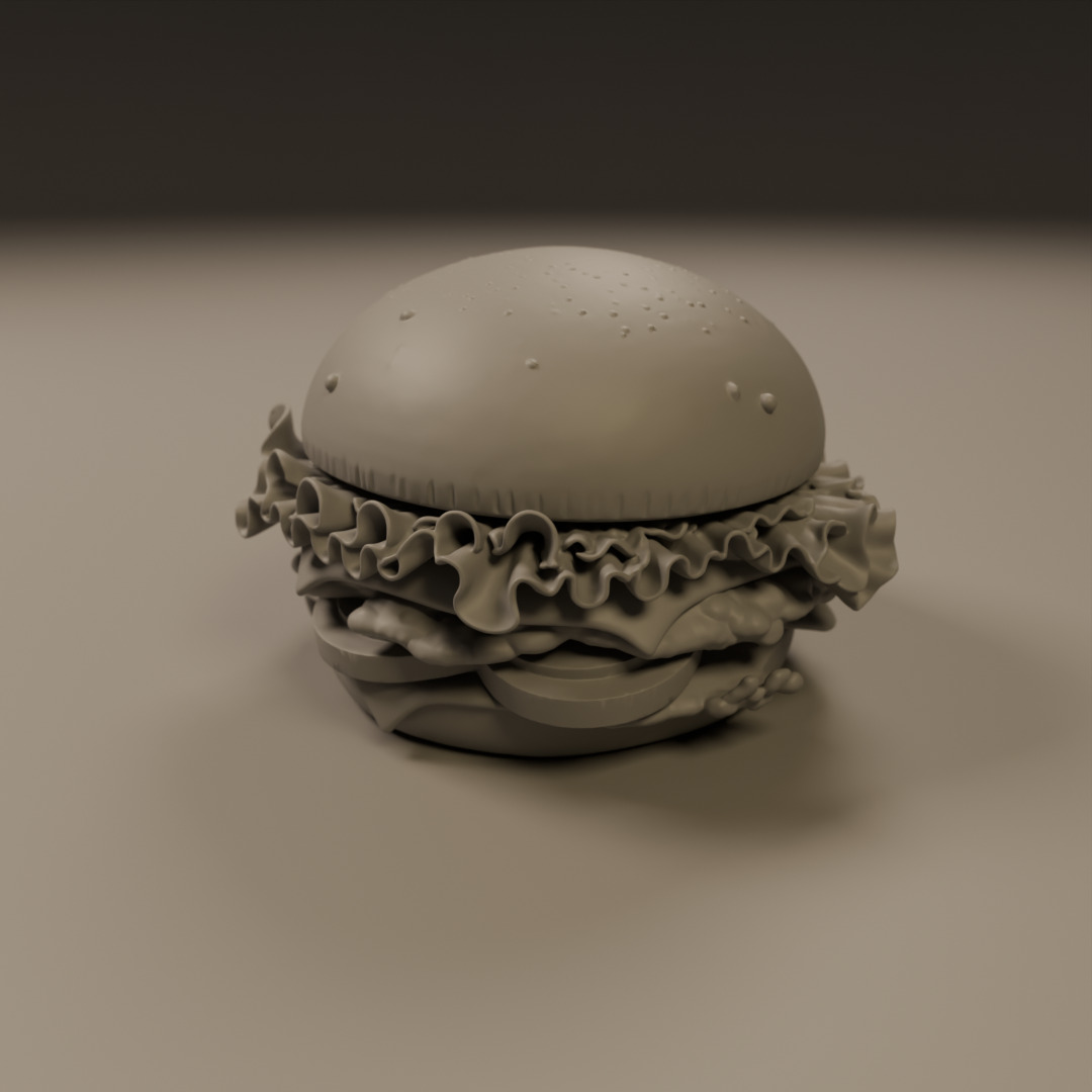hamburger 3D print model_13