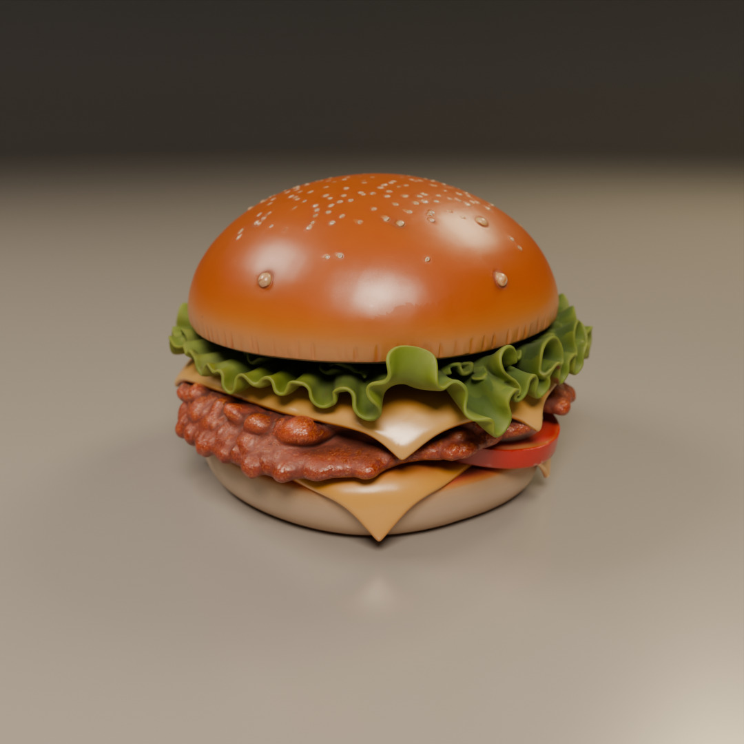hamburger 3D print model_4