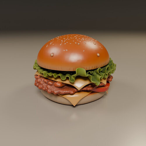 hamburger 3D print model 5