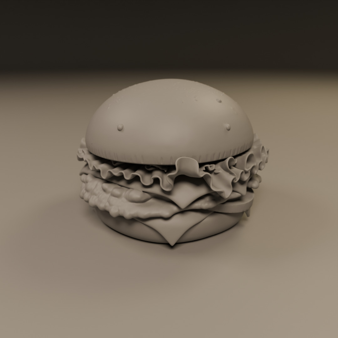 hamburger 3D print model_12