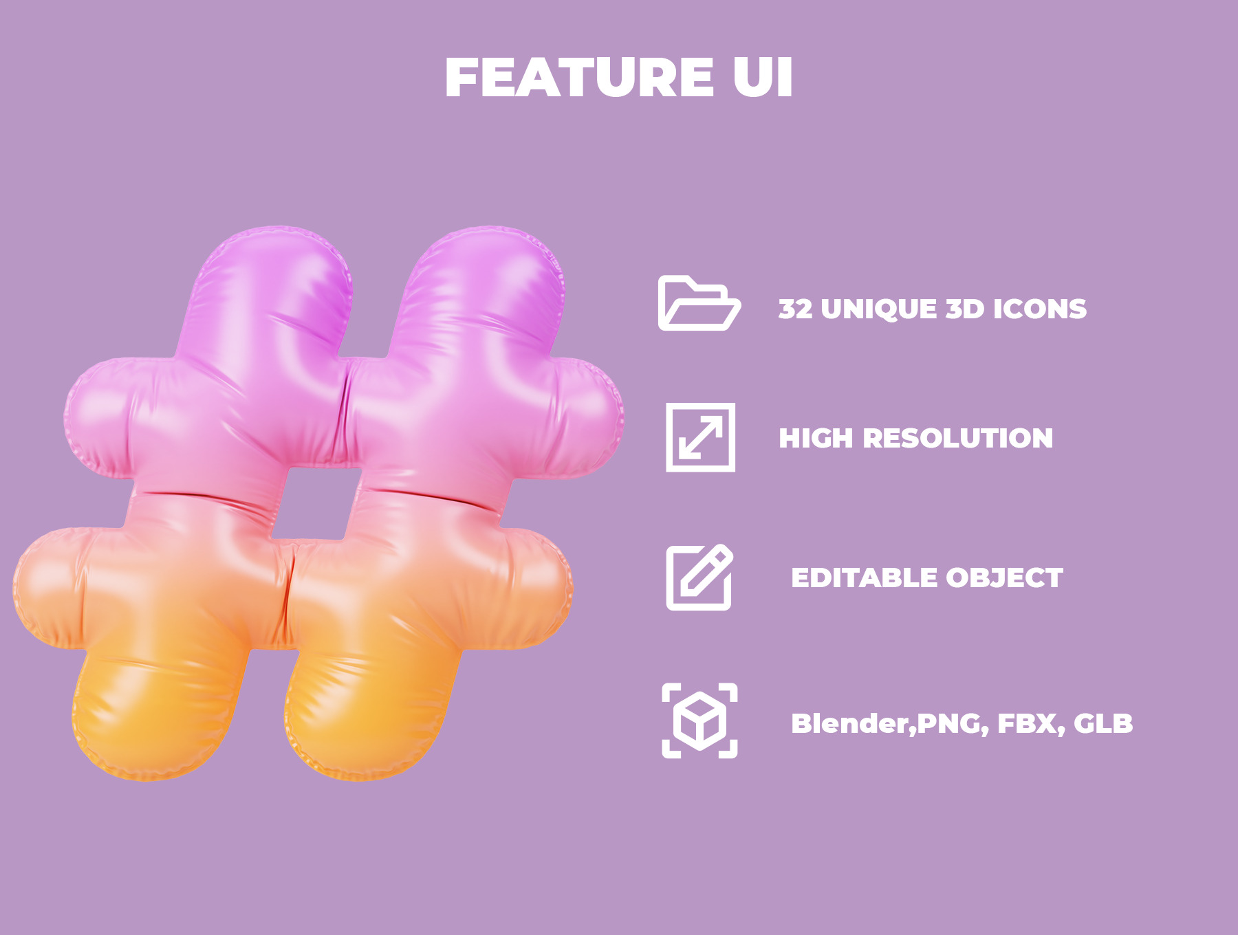  Inflatable Shapes 3D Icon Pack 3D model_1