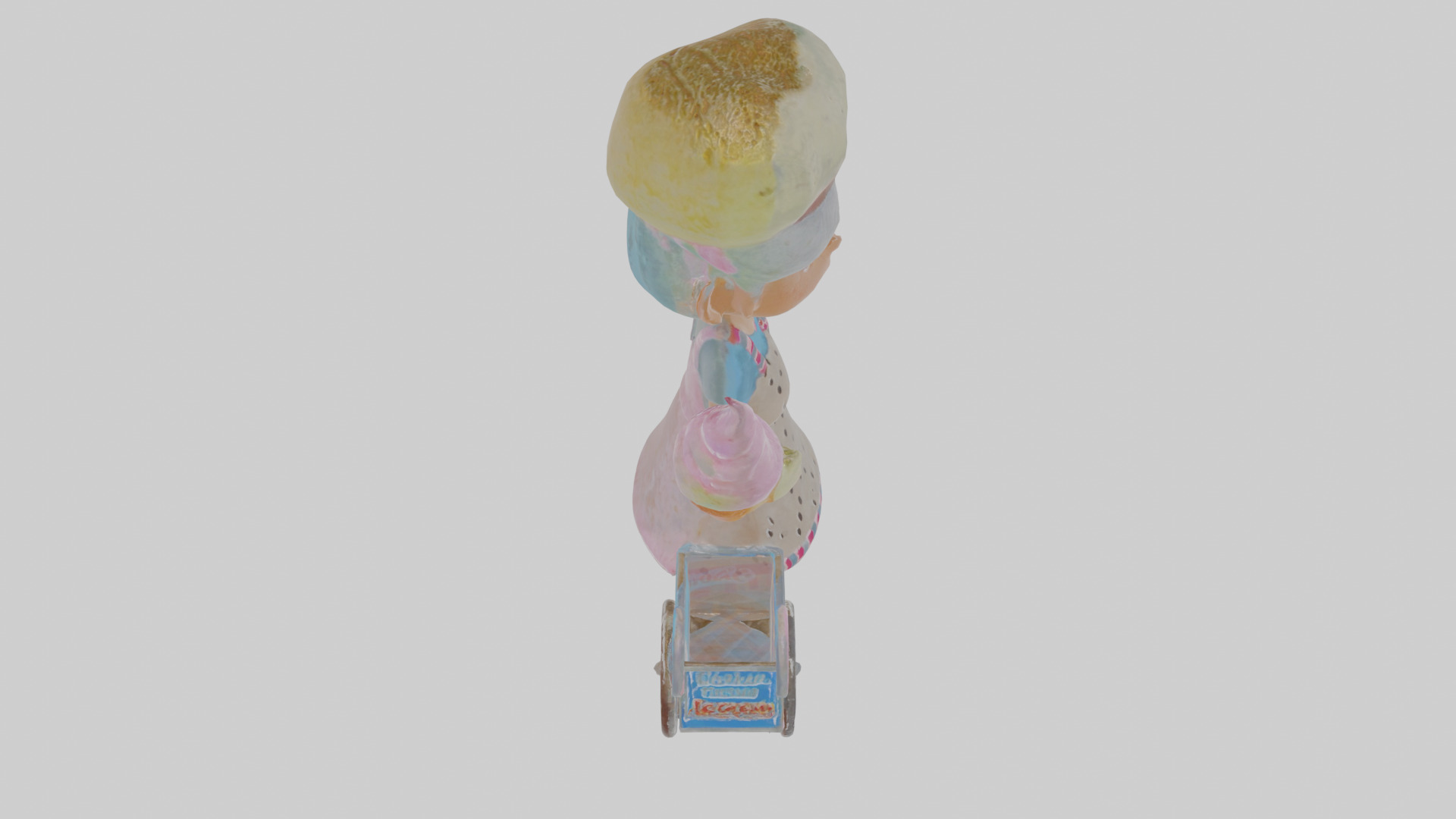 Cartoon Isolde the Ice Cream Vendor Model Low-poly 3D model_28