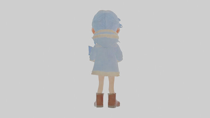 Cartoon Isolde the Illustrator of Icy Infernals Model Low-poly 3D model
