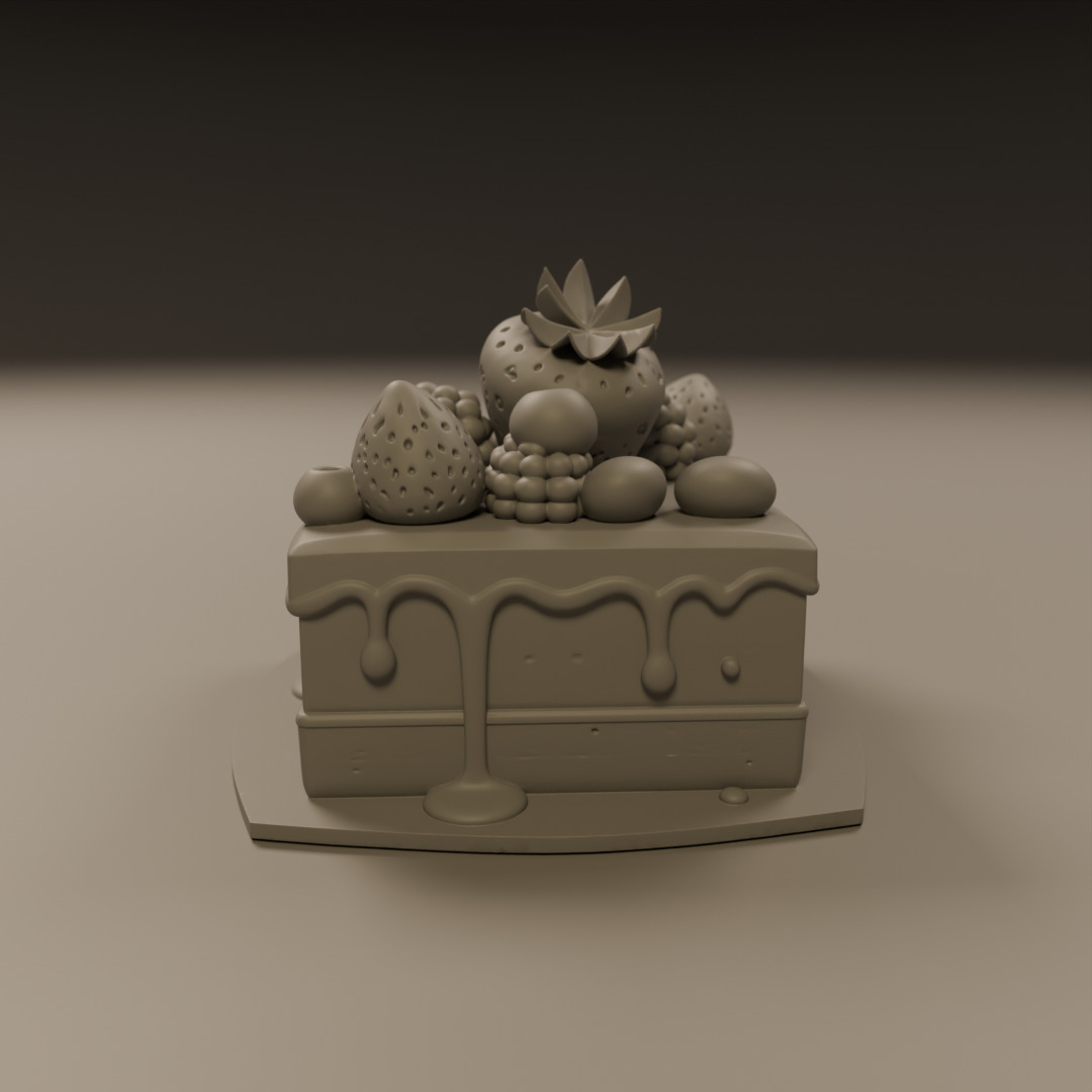 red fruit cake 3D print model_10