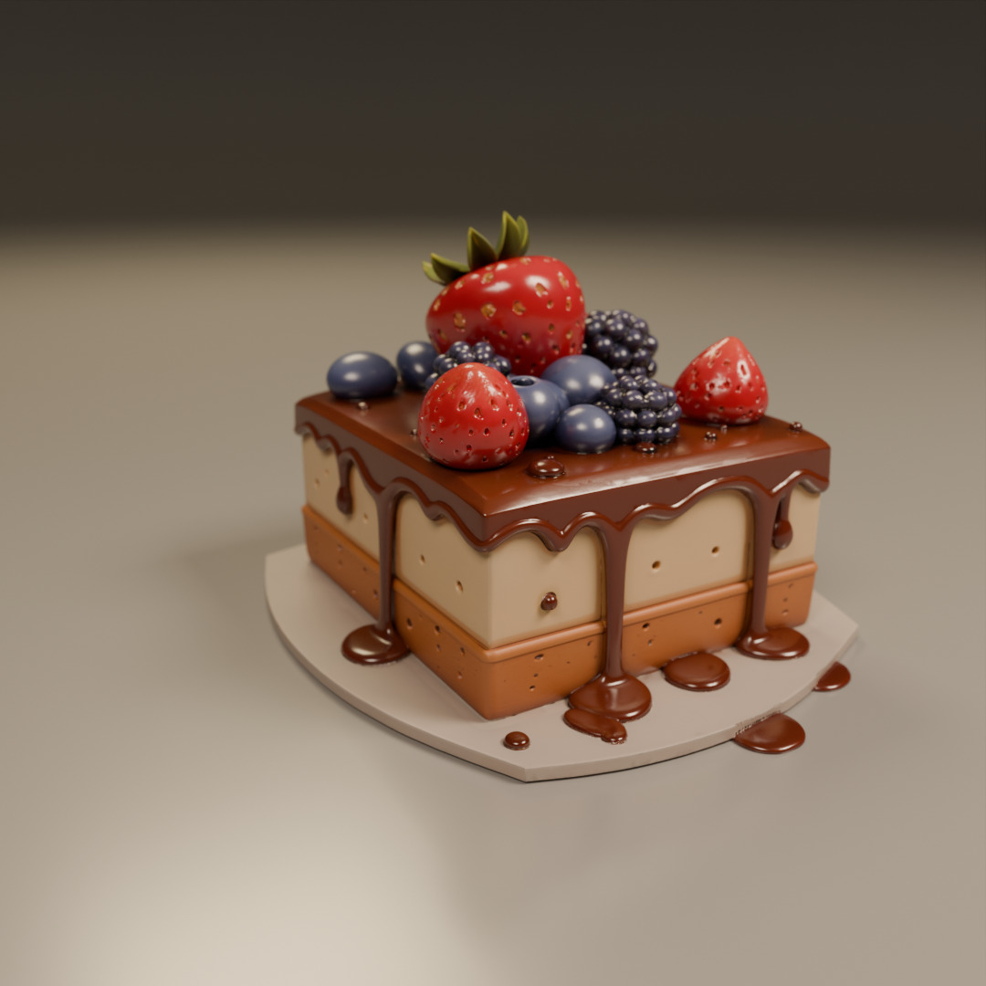 red fruit cake 3D print model_7
