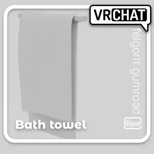Bath towel 3D model Low-poly 3D model
