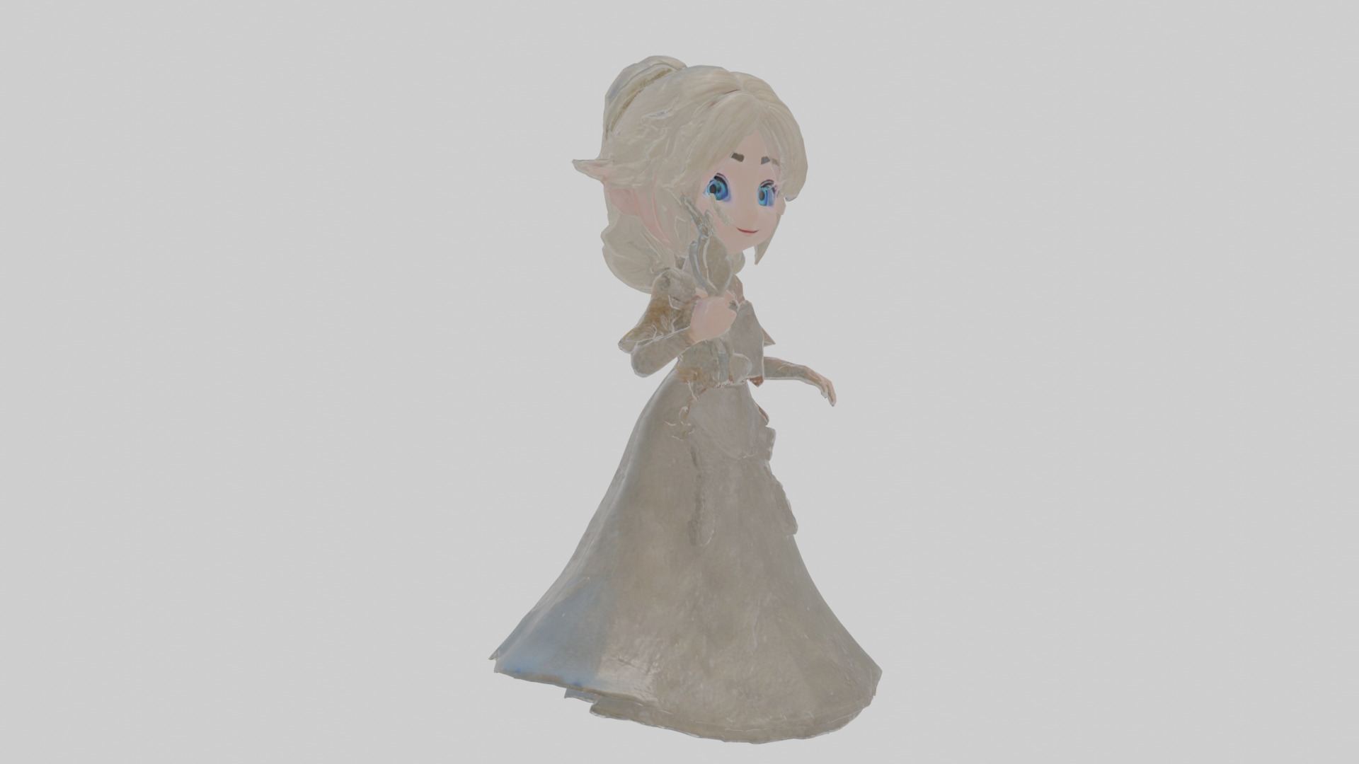 Cartoon Isolde the Inscriber of Icy Images Model Low-poly 3D model_10