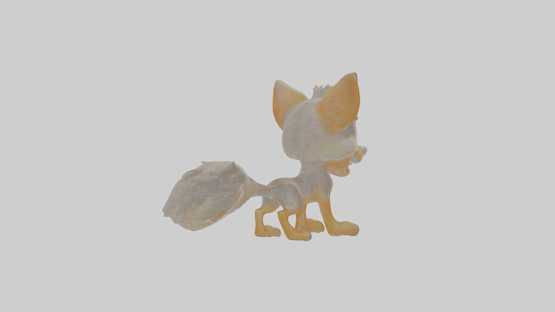 Cartoon Jackal Low-poly 3D model_4