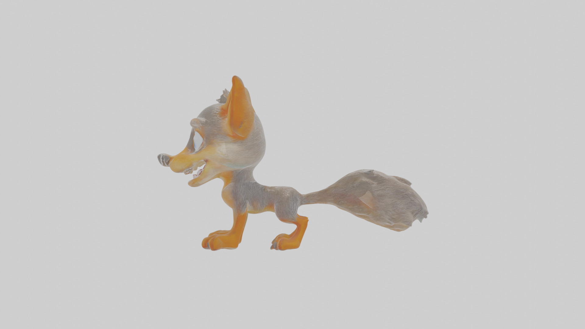 Cartoon Jackal Low-poly 3D model_17