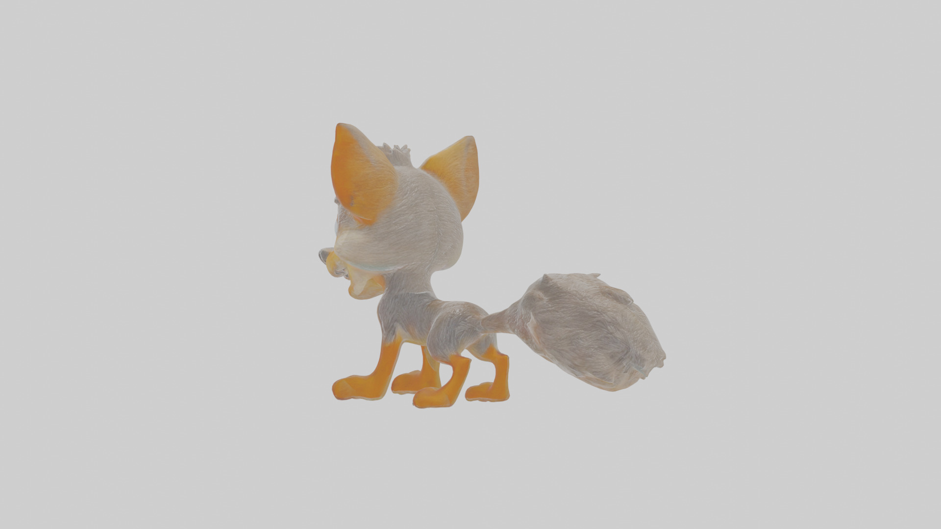 Cartoon Jackal Low-poly 3D model_1