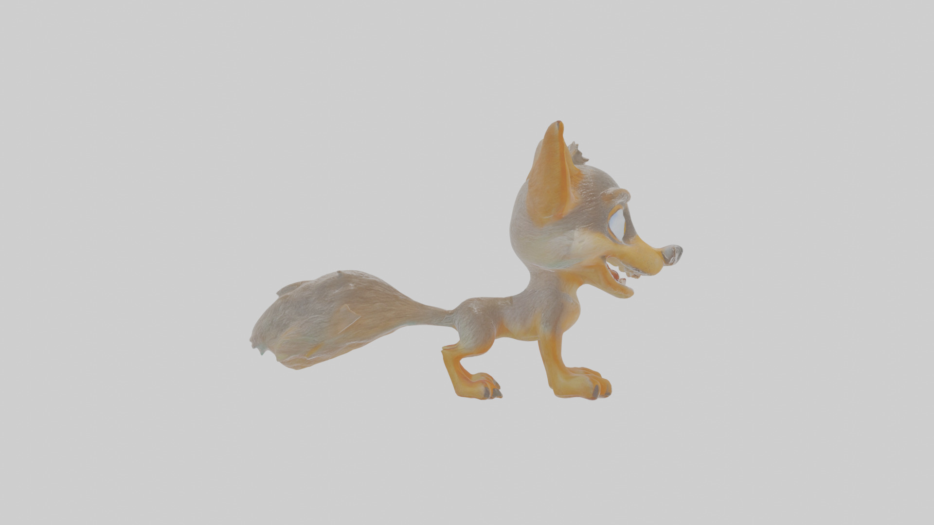 Cartoon Jackal Low-poly 3D model_19