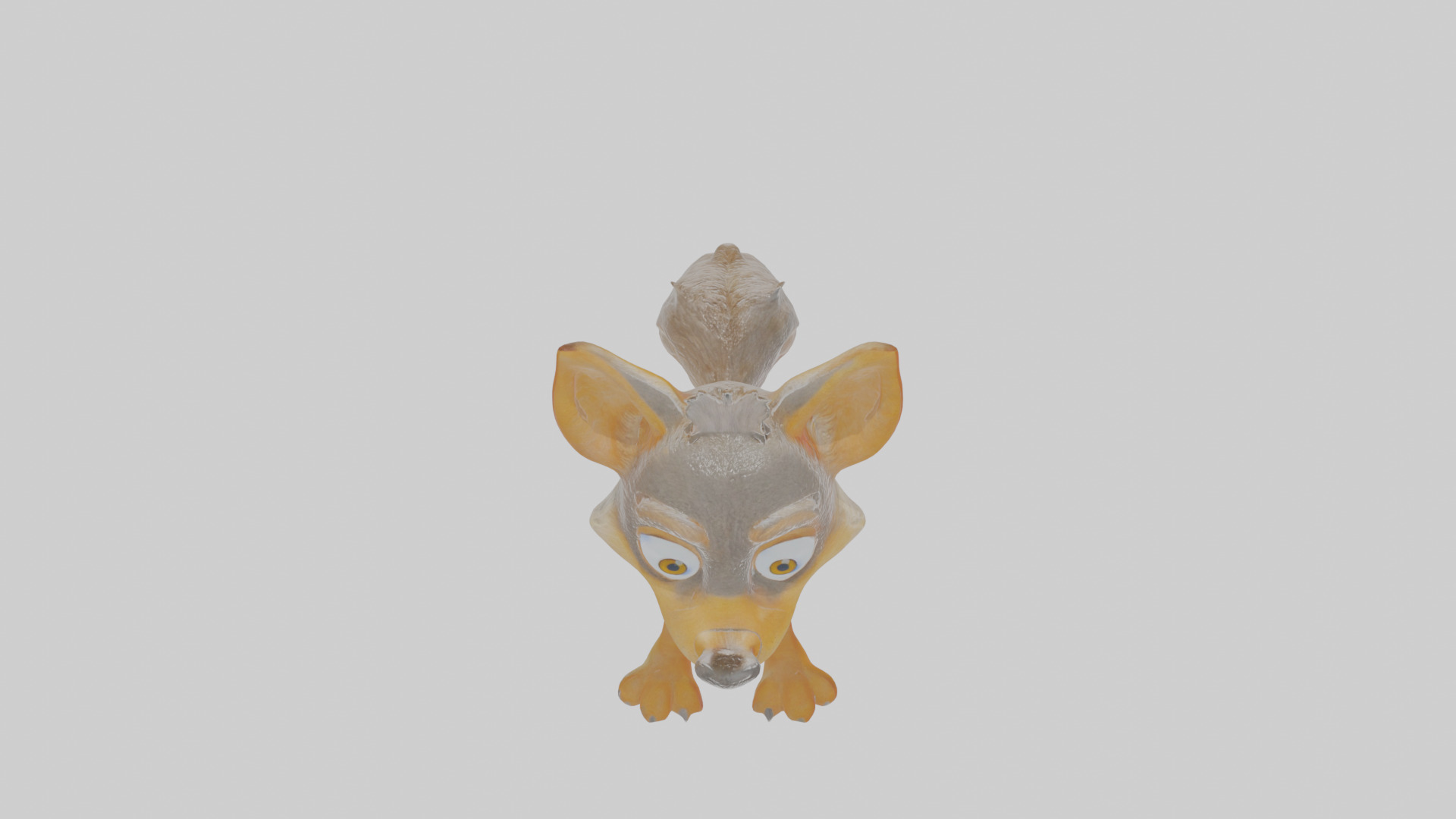 Cartoon Jackal Low-poly 3D model_25