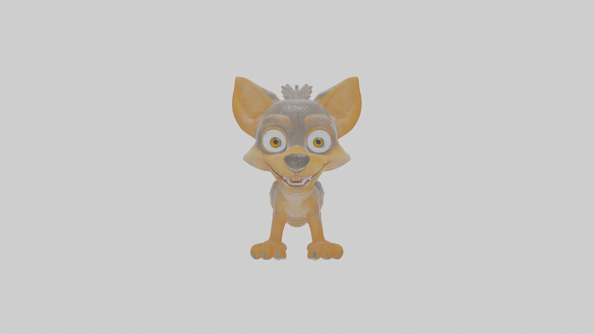 Cartoon Jackal Low-poly 3D model_14