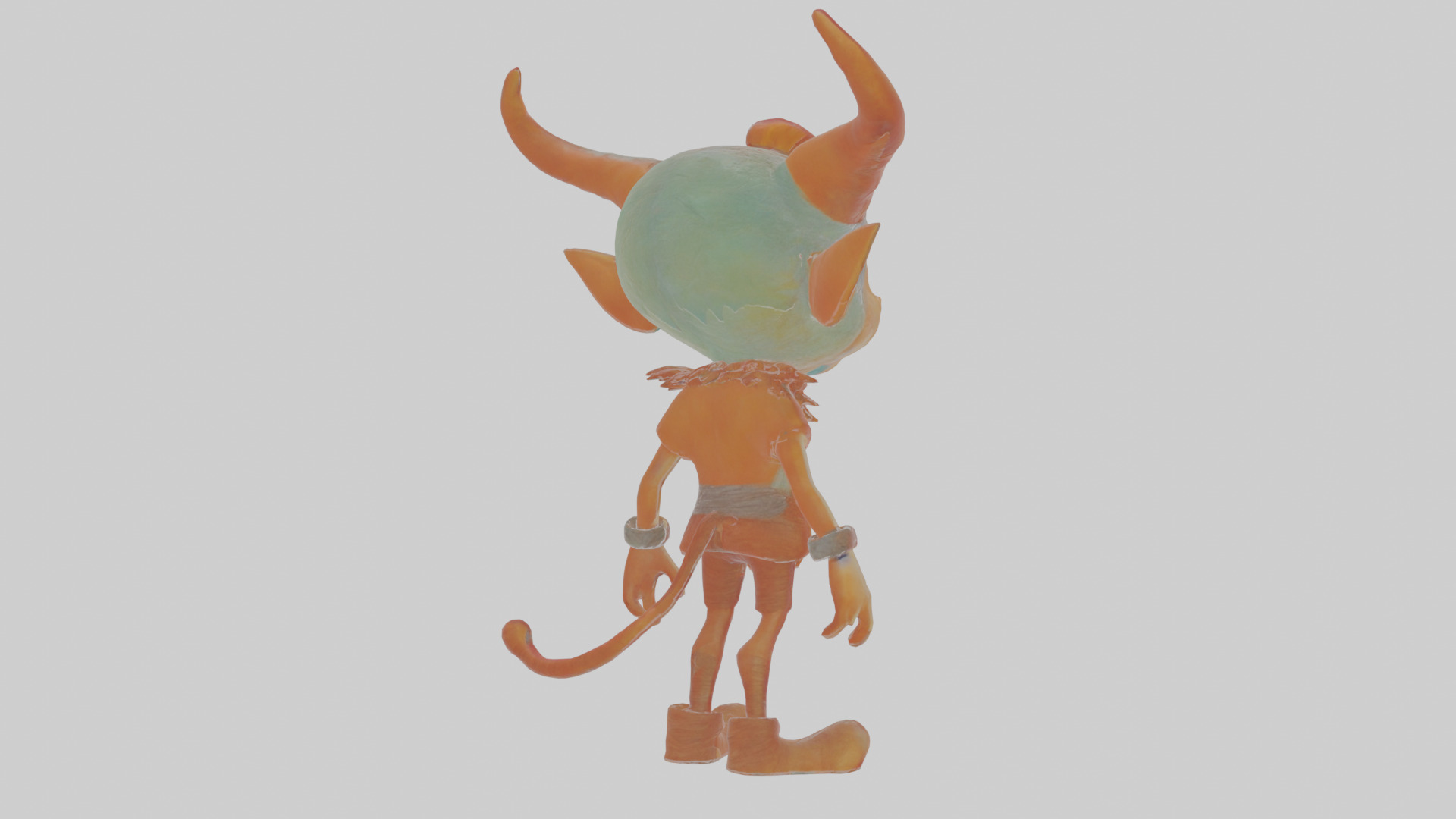 Cartoon Jasper the Jailer of Jittering Jinn Model Low-poly 3D model_2