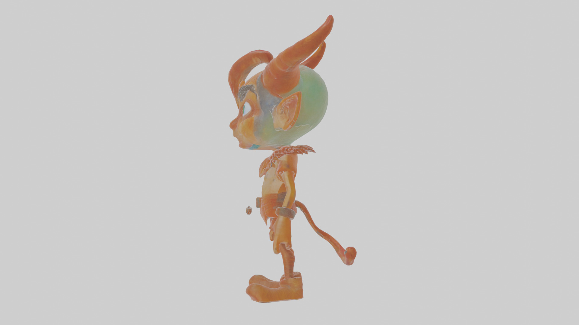 Cartoon Jasper the Jailer of Jittering Jinn Model Low-poly 3D model_19