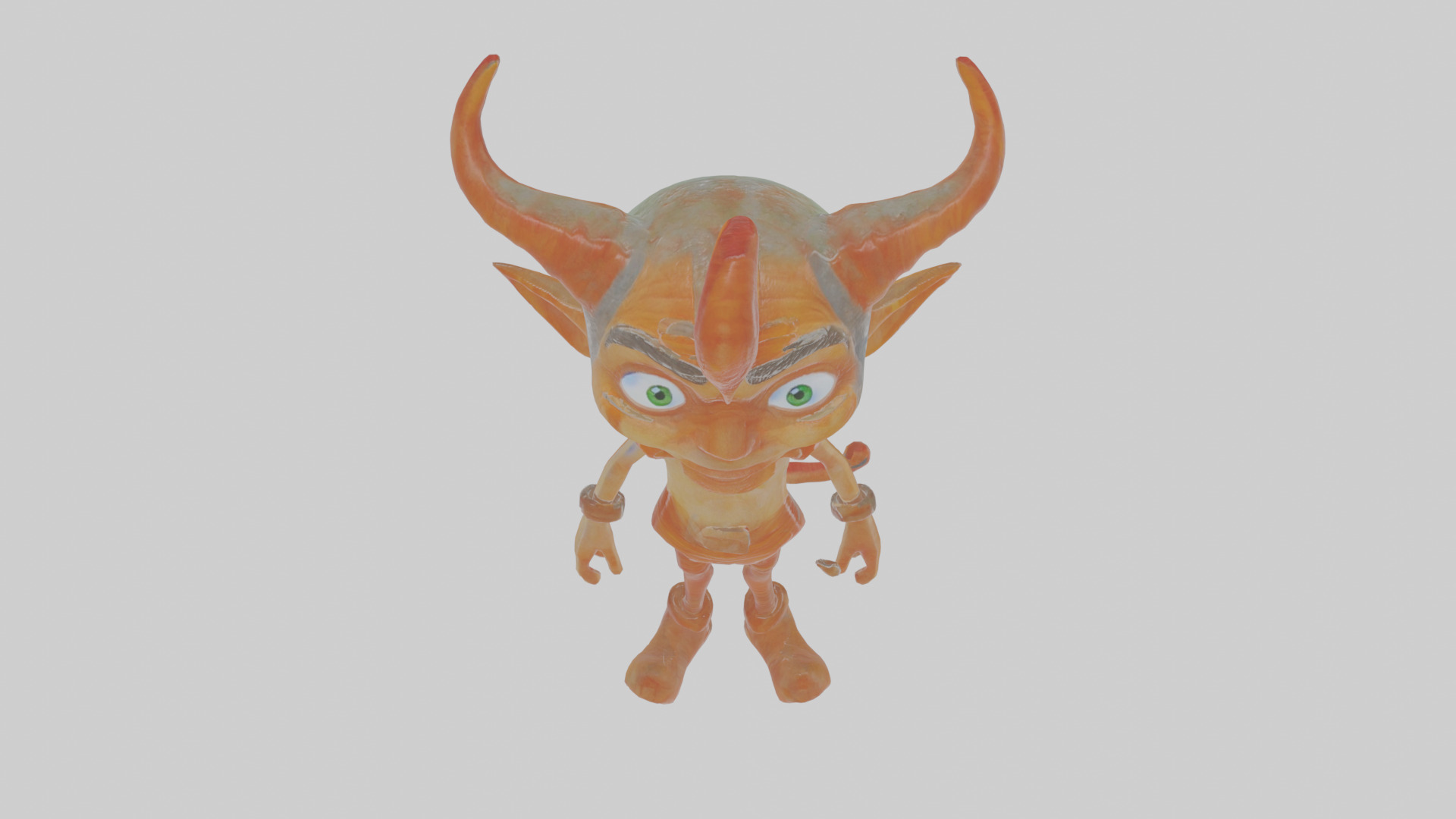 Cartoon Jasper the Jailer of Jittering Jinn Model Low-poly 3D model_25