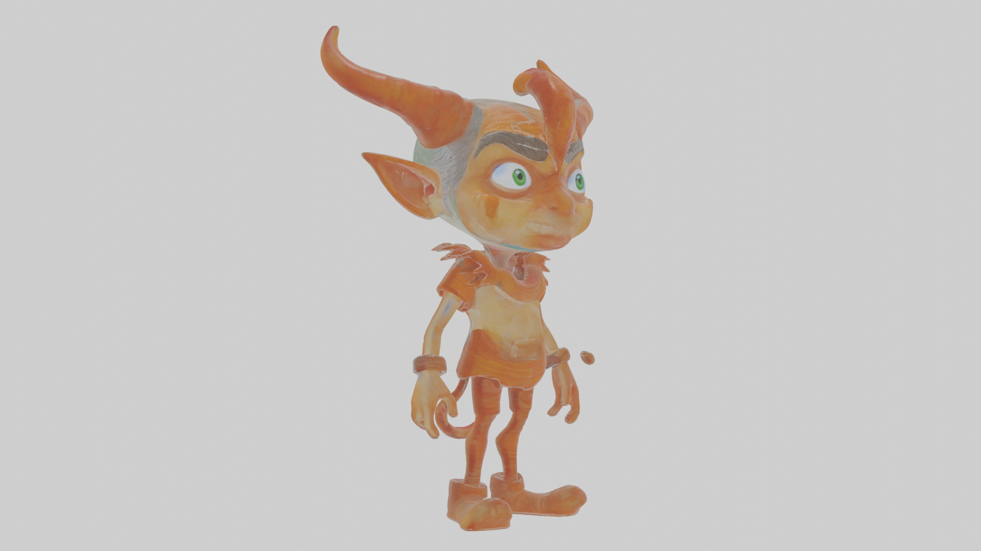 Cartoon Jasper the Jailer of Jittering Jinn Model Low-poly 3D model_17