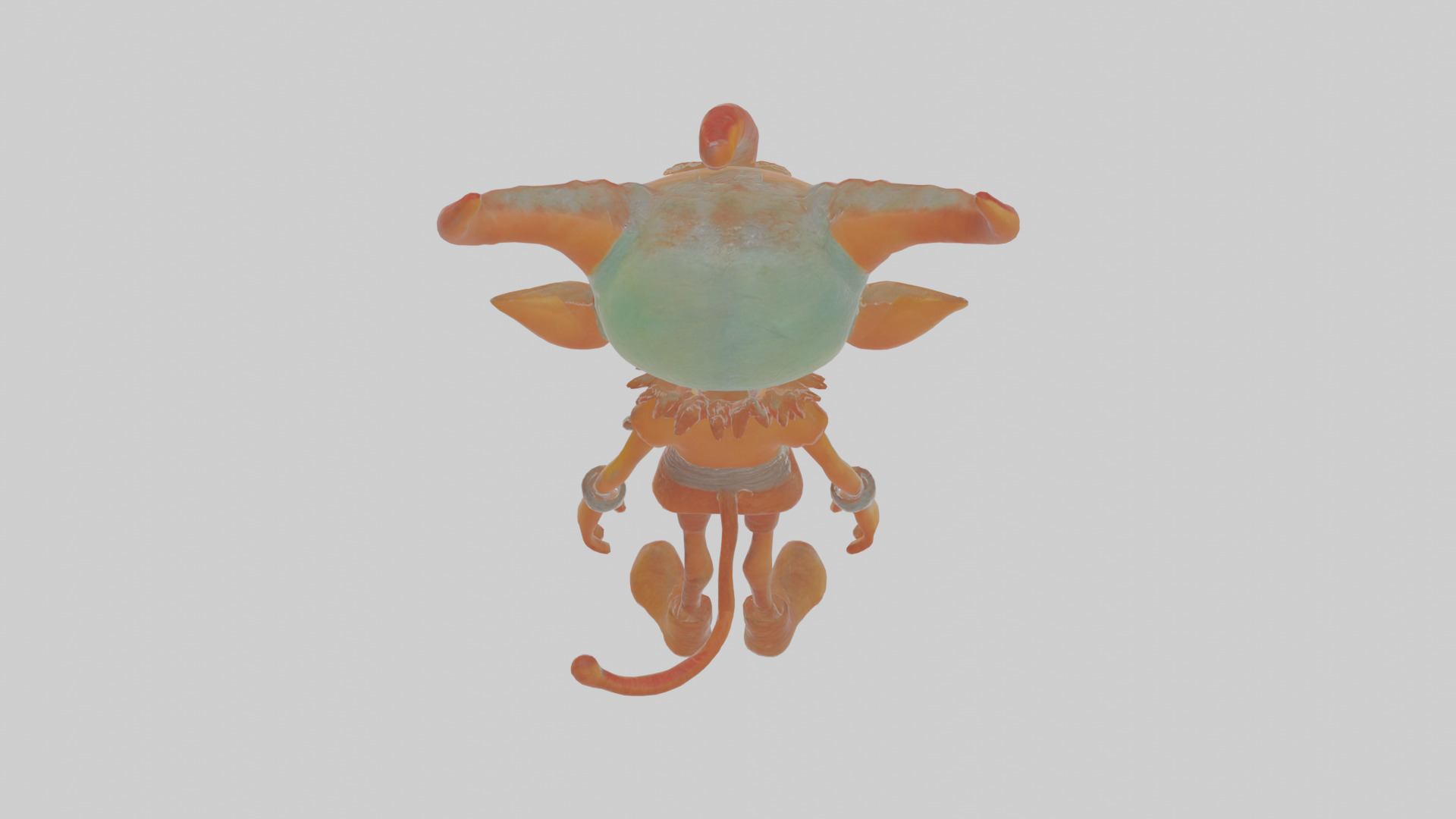 Cartoon Jasper the Jailer of Jittering Jinn Model Low-poly 3D model_24