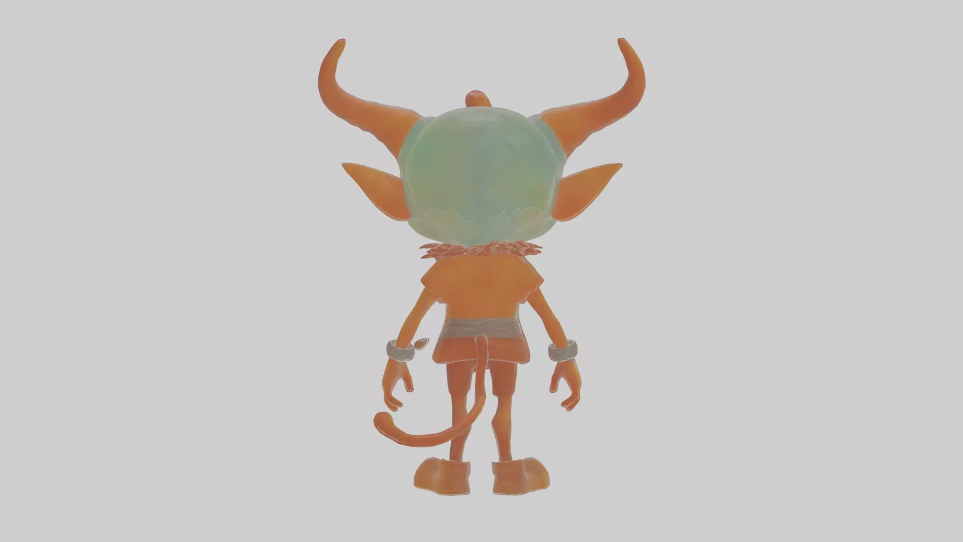 Cartoon Jasper the Jailer of Jittering Jinn Model Low-poly 3D model_0