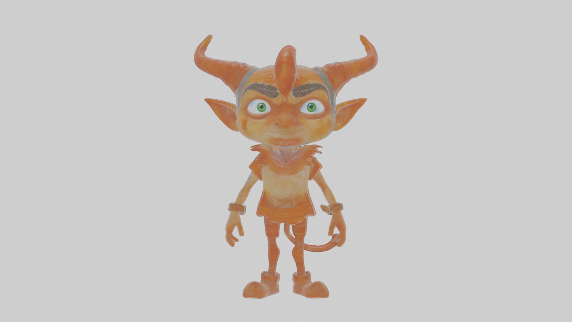 Cartoon Jasper the Jailer of Jittering Jinn Model Low-poly 3D model_13