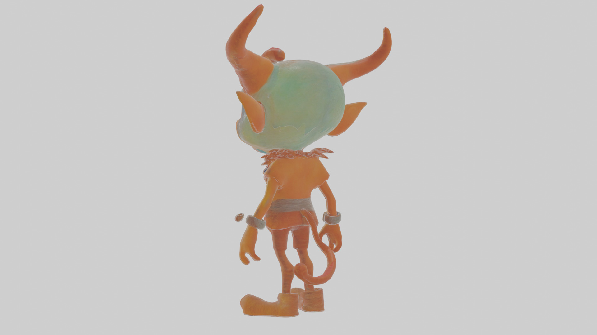 Cartoon Jasper the Jailer of Jittering Jinn Model Low-poly 3D model_1