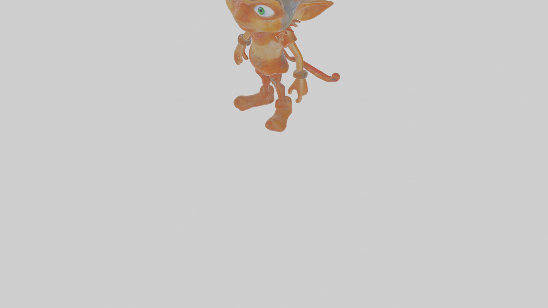 Cartoon Jasper the Jailer of Jittering Jinn Model Low-poly 3D model_8