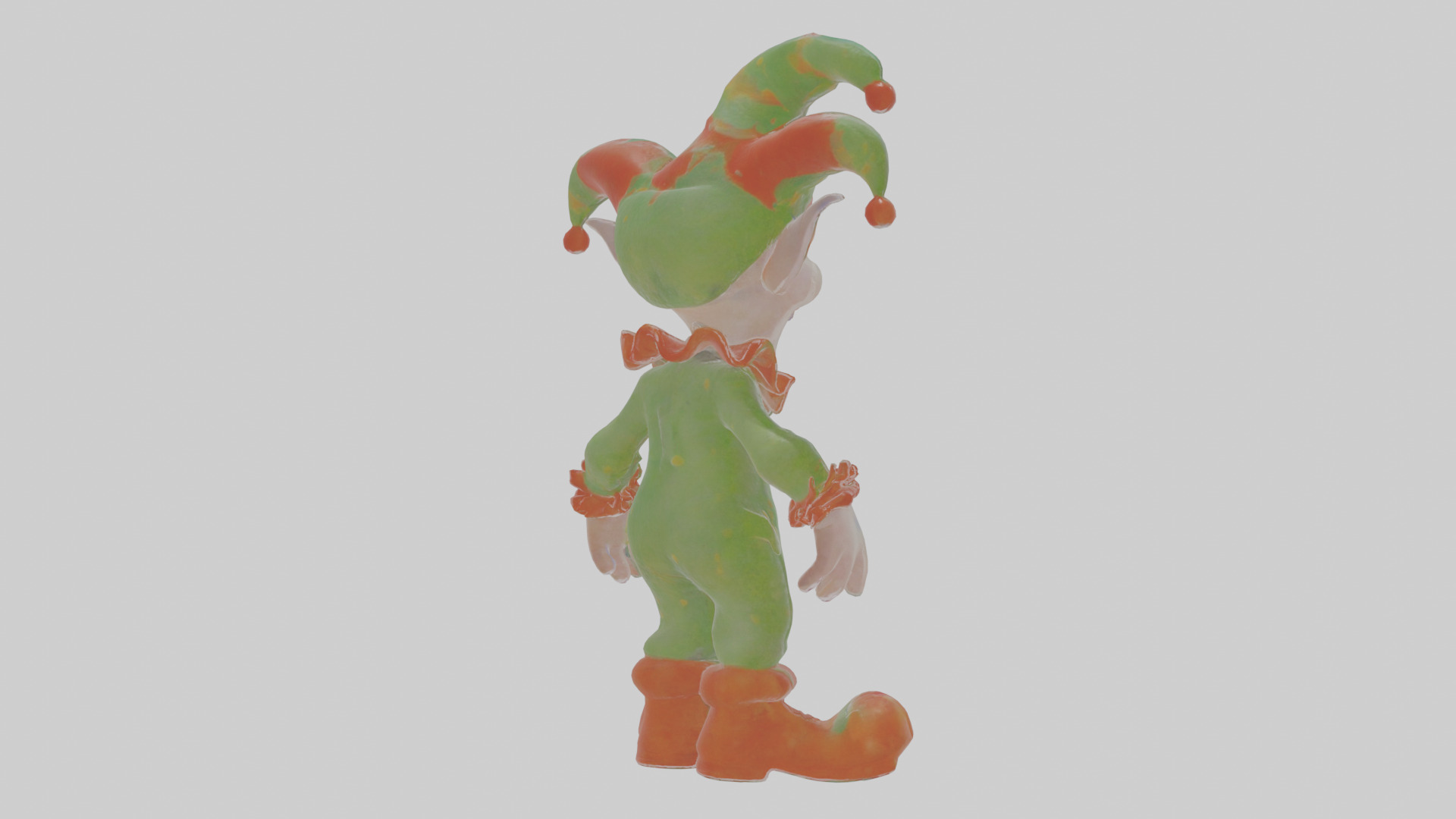 Cartoon Jasper the Jester unsettling Model Low-poly 3D model_4